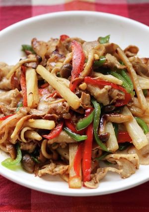 夕飯のおかず♪長芋と豚肉のオイスター炒め-レシピのメイン写真