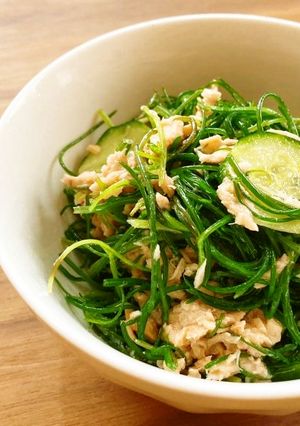 電子レンジレシピ♪芽ひじきとツナのサラダ-レシピのメイン写真