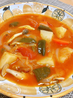 【夏野菜】無水鍋で簡単にトマトスープ-レシピのメイン写真