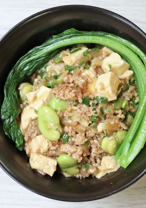 そらまめ旨辛麻婆丼【ＪＡ福井県】-レシピのメイン写真