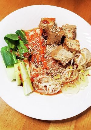 【リメイク】5分でピリ辛冷やしみそ素麺-レシピのメイン写真