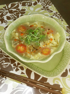 腸快調♪もずく酢スープ-レシピのメイン写真
