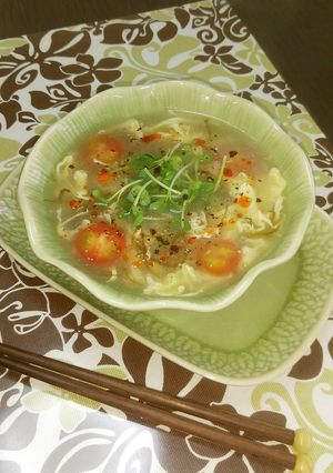 腸快調♪もずく酢スープ-レシピのメイン写真