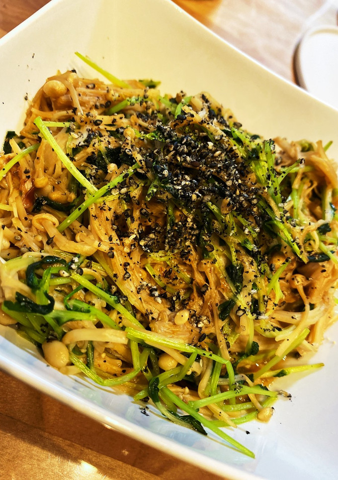 えのき茸と豆苗のかつお醤油和え-レシピのメイン写真