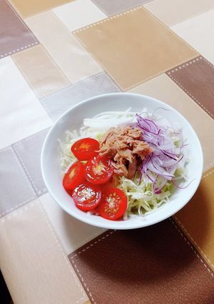 ツナ&生野菜サラダ-レシピのメイン写真