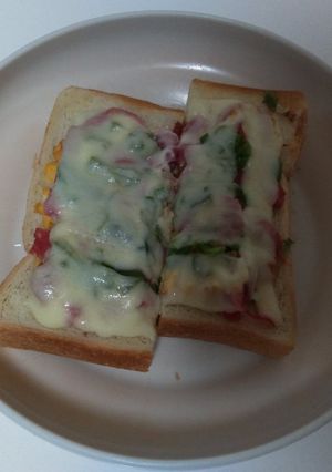 向井くう風 マヨたまピザトースト-レシピのメイン写真
