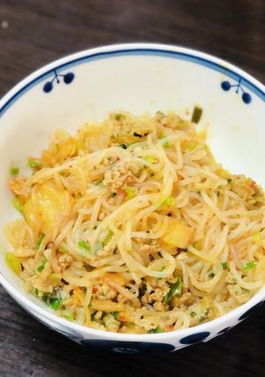 餃子の餡でおつまみ☆しらたキムチ-レシピのメイン写真