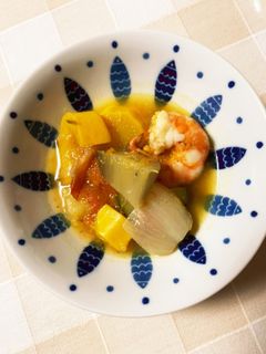ズッキーニとエビの煮込み-レシピのメイン写真