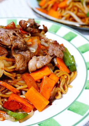 ジンギスカン風☆ラム焼きそば-レシピのメイン写真