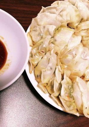やめられないとまらない! 高菜ギョーザ-レシピのメイン写真