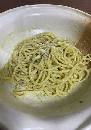 アボカドとラムのパスタ　試作-レシピのメイン写真