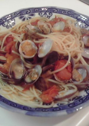 トマトとあさりのスープパスタ-レシピのメイン写真