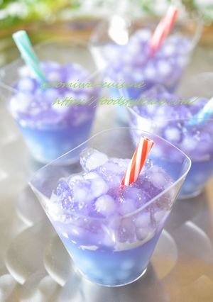 バタフライピーのタピオカ入りゼリー☆-レシピのメイン写真