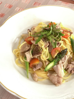 豚肉と野菜の柚子胡椒パスタ-レシピのメイン写真