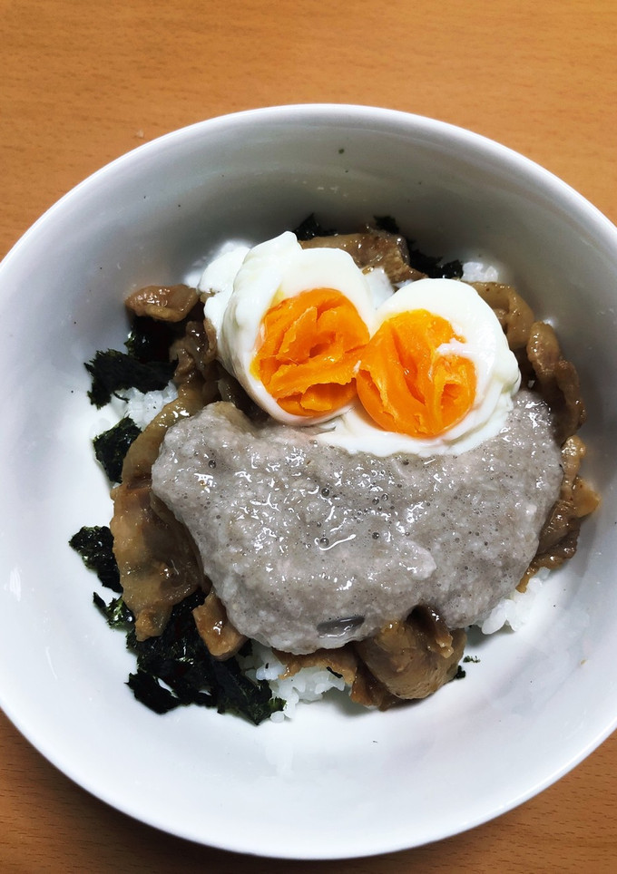 超簡単!豚ばらとろろ丼　作り置き-レシピのメイン写真