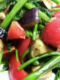 空芯菜と夏野菜の中華炒め-レシピのメイン写真
