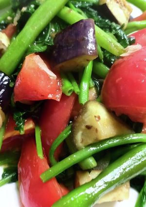 空芯菜と夏野菜の中華炒め-レシピのメイン写真