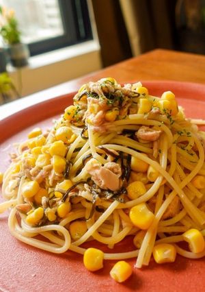 【簡単混ぜるだけ】ツナコーン塩昆布パスタ-レシピのメイン写真