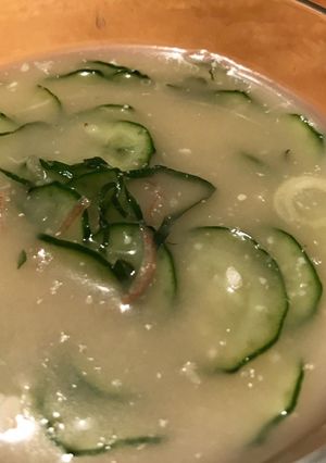 ゴマだれアレンジ！冷たい胡瓜の味噌汁-レシピのメイン写真