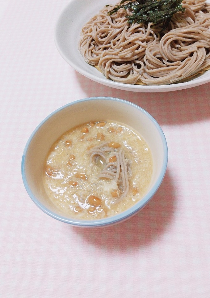 簡単ヘルシー♡納豆とろろのつけ蕎麦-レシピのメイン写真