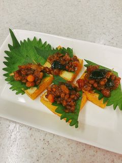 かりかり厚揚げ①金山寺味噌のせ-レシピのメイン写真