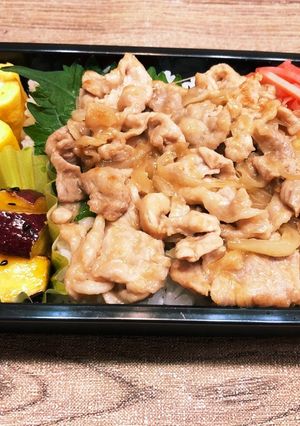 しょうが焼き弁当　0608-レシピのメイン写真