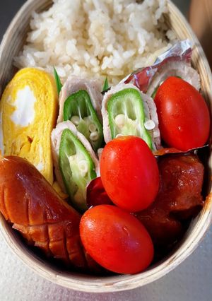 ちょっと厚めの豚肉でオクラ巻き弁当-レシピのメイン写真
