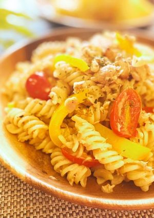 ツナとパプリカのオリーブパスタ-レシピのメイン写真