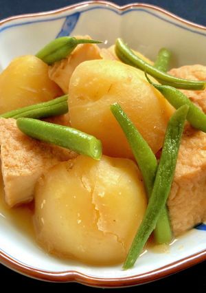 厚揚げ・じゃが芋とインゲンの煮物*旨煮-レシピのメイン写真
