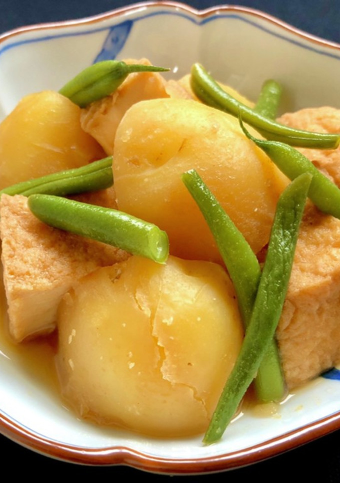 厚揚げ・じゃが芋とインゲンの煮物＊旨煮-レシピのメイン写真
