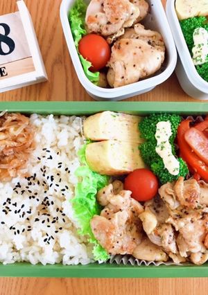 塩レモンチキンソテー弁当 21/6.8-レシピのメイン写真