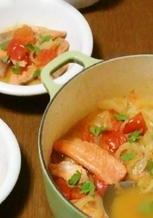 鮭とトマトの白ワイン煮-レシピのメイン写真