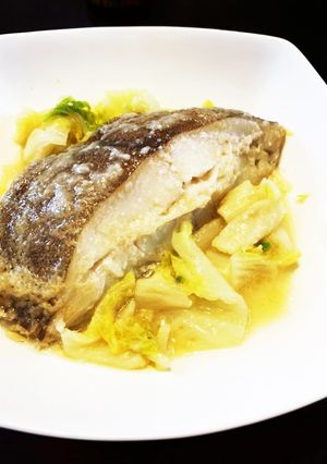 腸炎回復ごはん　白身魚白菜蒸し旨塩味-レシピのメイン写真