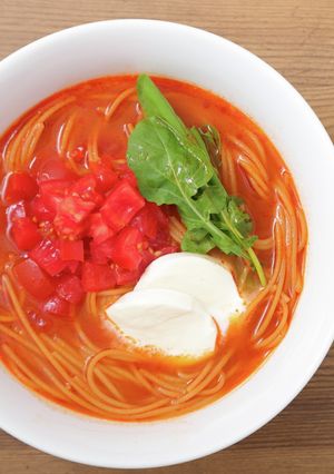 モッツァレラチーズのトマトチリヌードル-レシピのメイン写真
