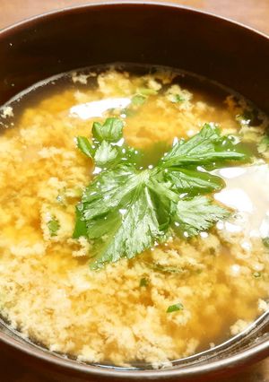 高野豆腐粉のかきたまのお味噌汁Ⅱ発酵玉葱-レシピのメイン写真