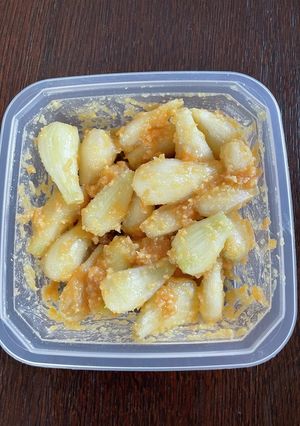 パパ絶賛！らっきょうの味噌漬け-レシピのメイン写真