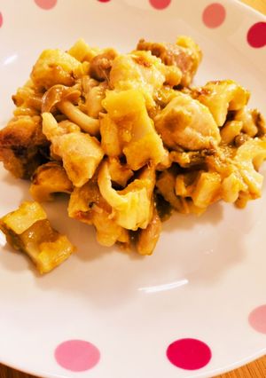 梅シロップ残り梅で！梅味噌ちくわ鳥しめじ-レシピのメイン写真