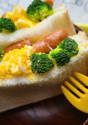 食パンに切込み！簡単玉子ブロッコリサンド-レシピのメイン写真