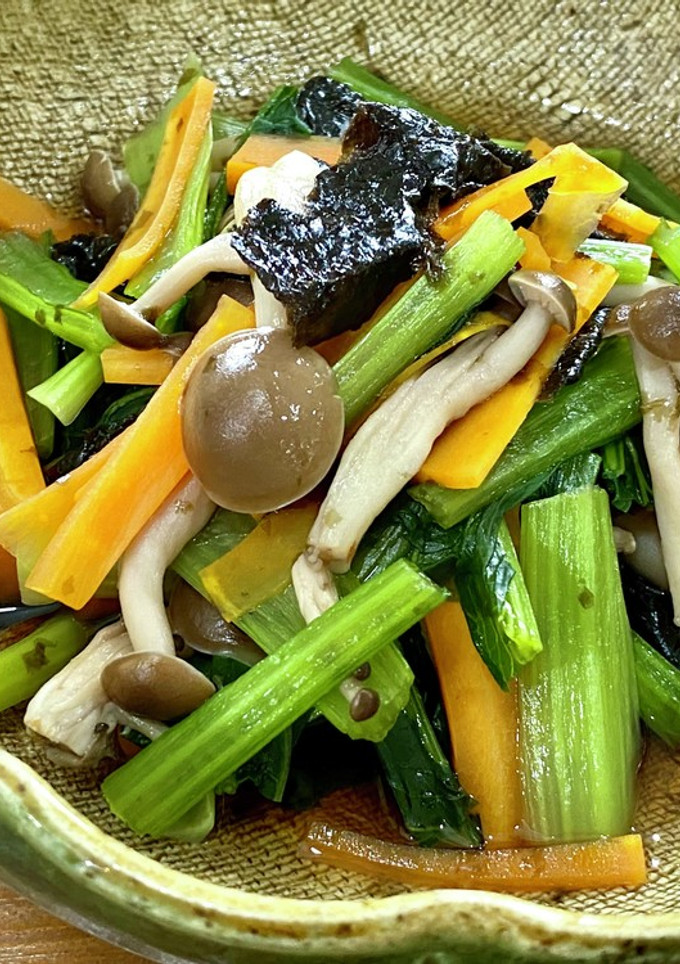 小松菜としめじの海苔煮-レシピのメイン写真