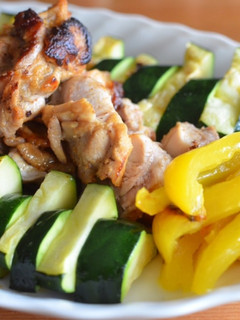 ズッキーニ旨♡焼き夏野菜と鶏もも肉ソテー-レシピのメイン写真