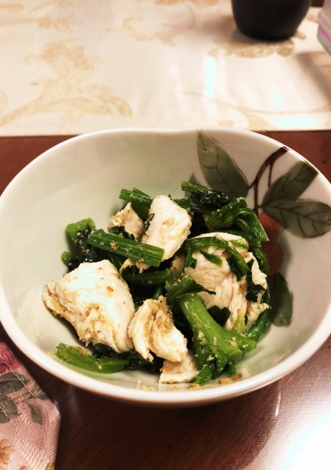 ほうれん草と鳥ささみの胡麻和え-レシピのメイン写真
