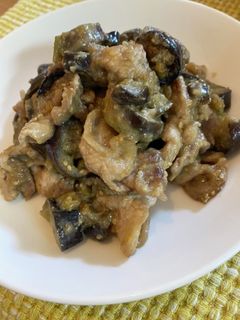 ナスと豚こまのにんにく味噌炒め-レシピのメイン写真