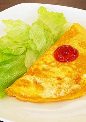 時短、簡単、ハムとチーズのオムレツ-レシピのメイン写真