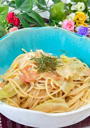 混ぜるだけ簡単🍝キャベツと明太子パスタ-レシピのメイン写真