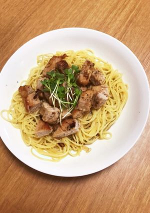 トンコロステーキのペペロンチーノ-レシピのメイン写真