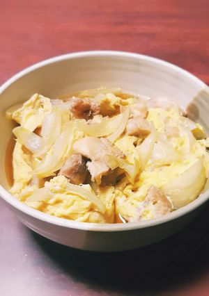 レンジ◎ふわふわ◎親子煮-レシピのメイン写真
