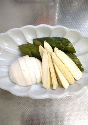ヤングコーンのぬか漬け-レシピのメイン写真