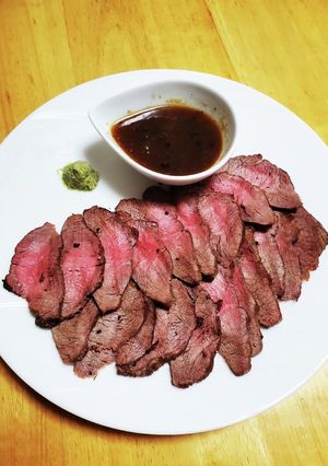 焼き色付けたらレンチン簡単ローストビーフ-レシピのメイン写真