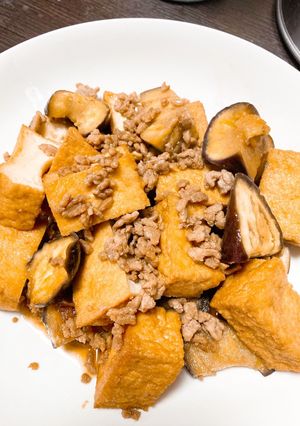 ナスと厚揚げと挽肉煮-レシピのメイン写真