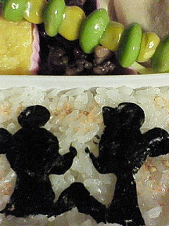 ミッキー&ミニーシルエット☆キャラ弁-レシピのメイン写真